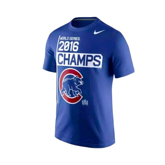 Nike MLB Chicago Cubs 2016 World Series Champs T Shirt - Picture 1 of 7